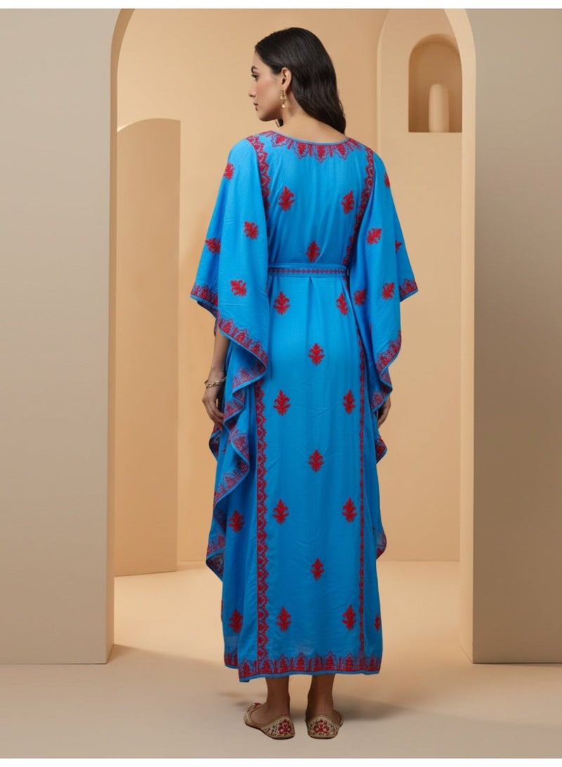 الايا كفتان مودال مطرز يدويًا بشيكانكاري - Image 2